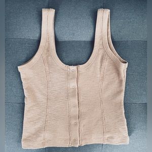 🌻5/$16🌻 Cropped waffle tank